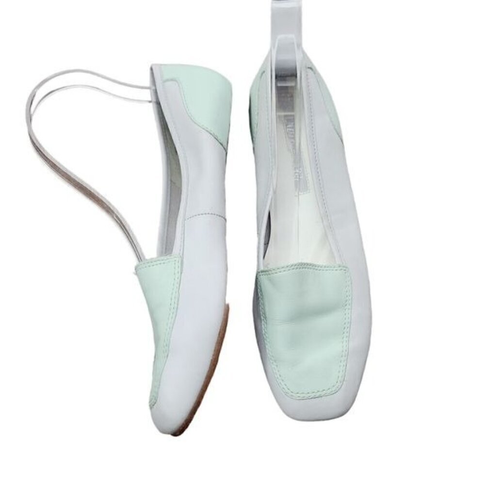 Enzo Angiolini Pastel Green Leather Liberty Loafers 8 M